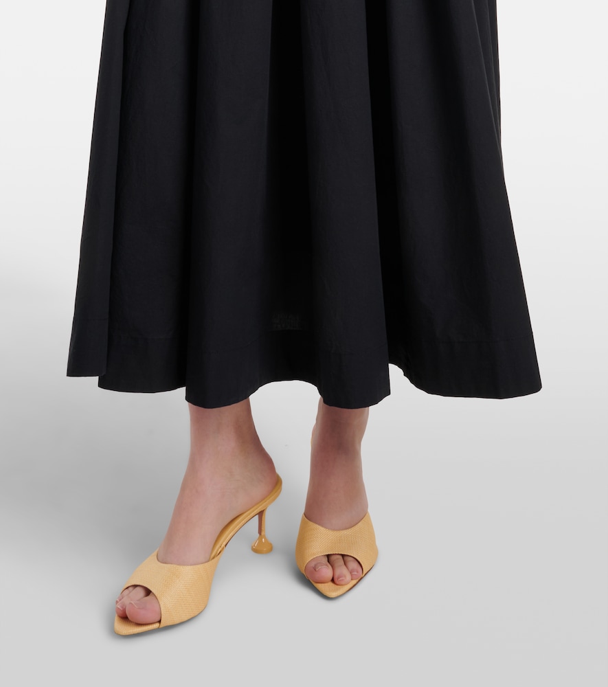  Doen Dôen Vestido Midi De Algodón Fruncido 