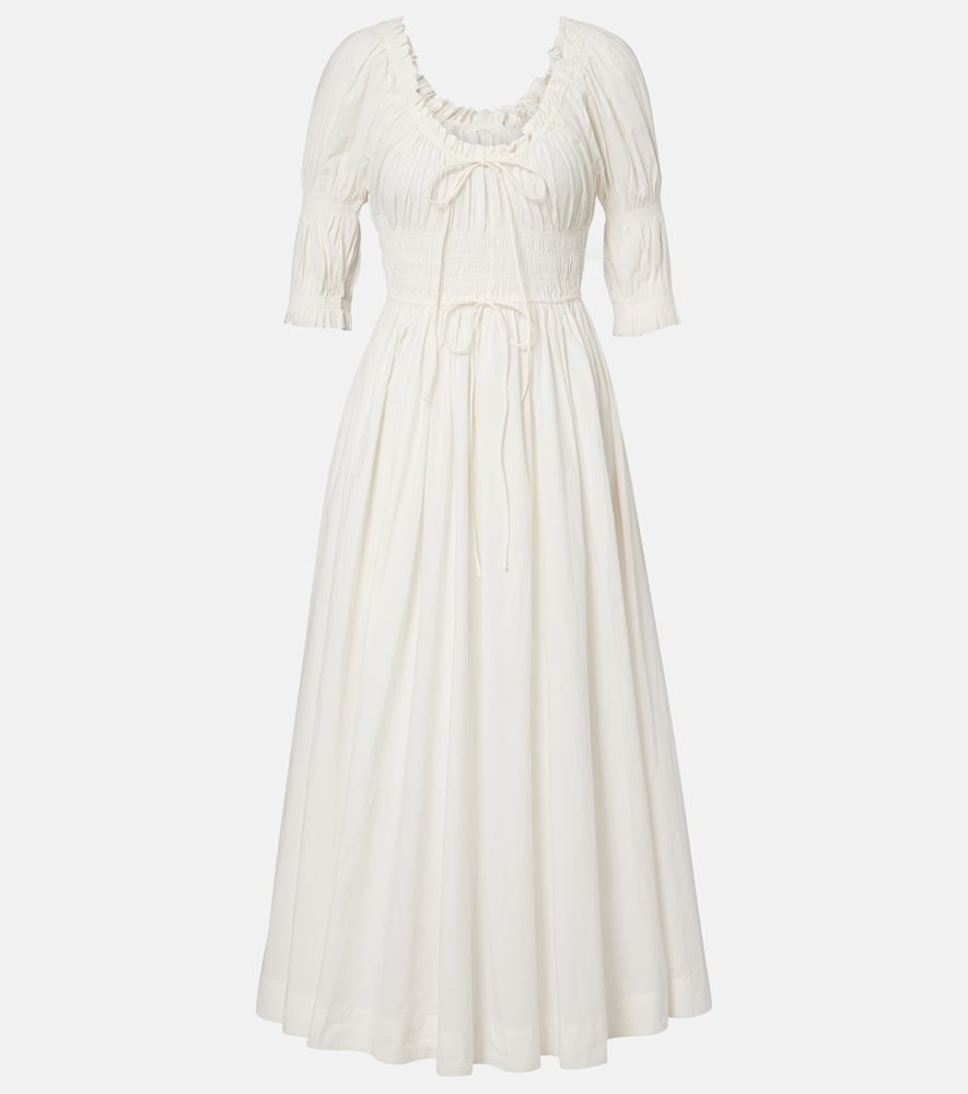 Doen Dôen Shirred cotton midi dress