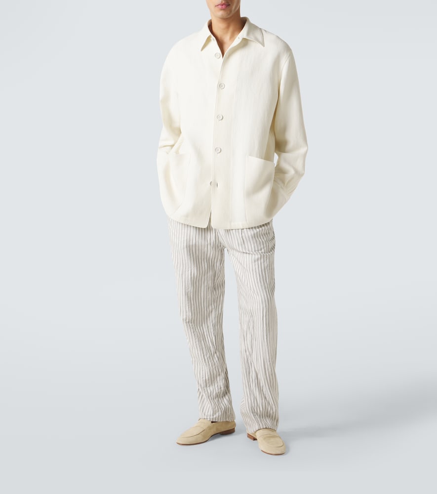  Zegna Zegna Wool And Linen Overshirt 