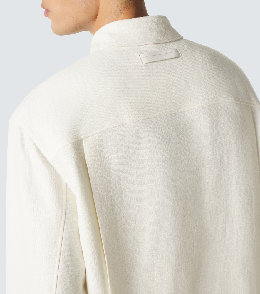  Zegna Zegna Wool And Linen Overshirt 