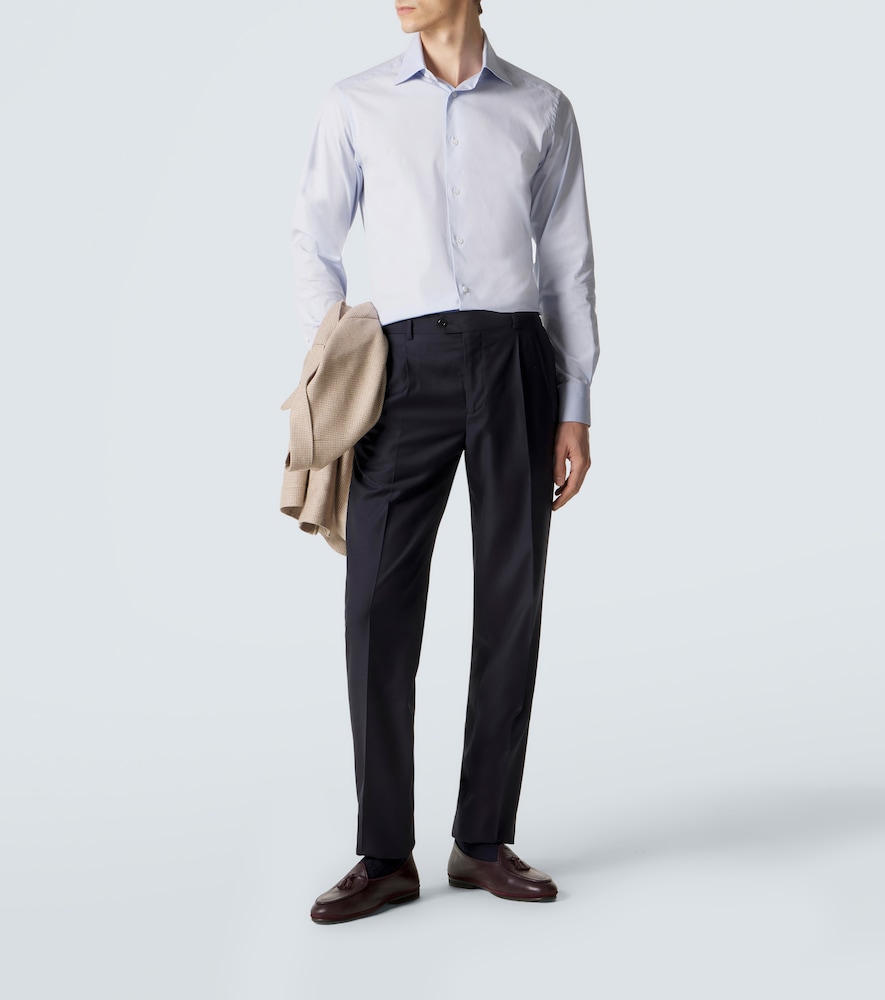  Rubinacci Rubinacci Pleated Virgin Wool Straight Pants 