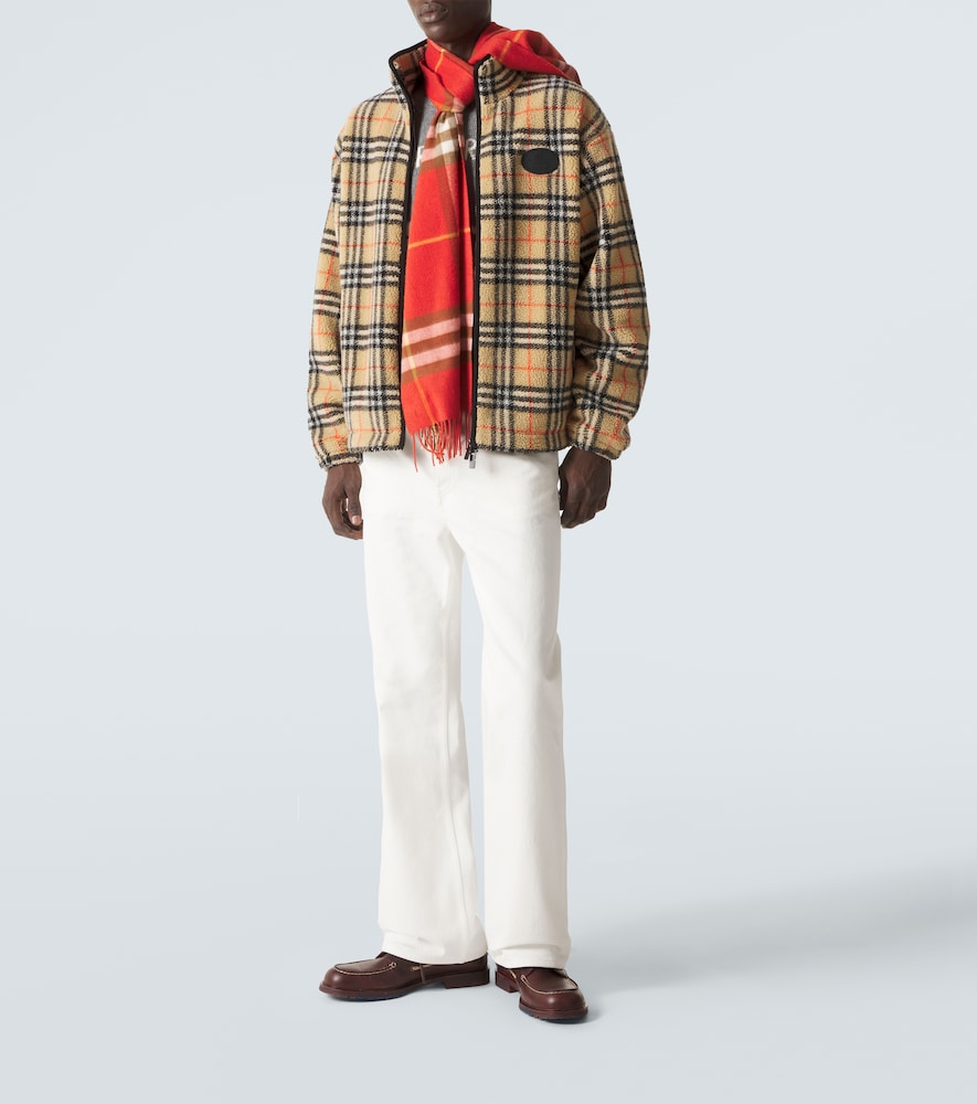  Burberry Burberry Burberry Check Wool-blend Zip-up Jacket 