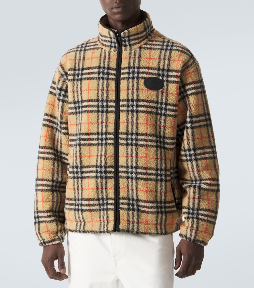  Burberry Burberry Burberry Check Wool-blend Zip-up Jacket 