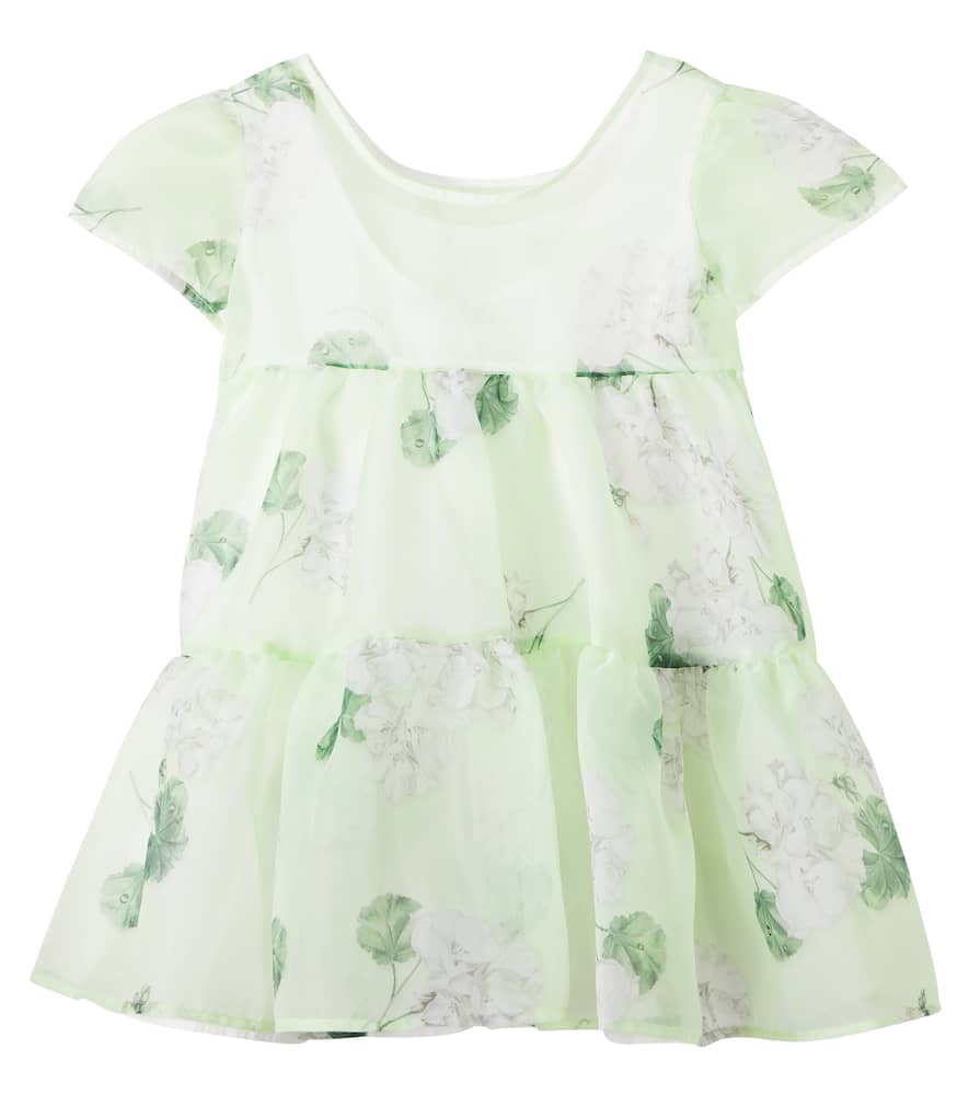 Abito in organza con stampa floreale