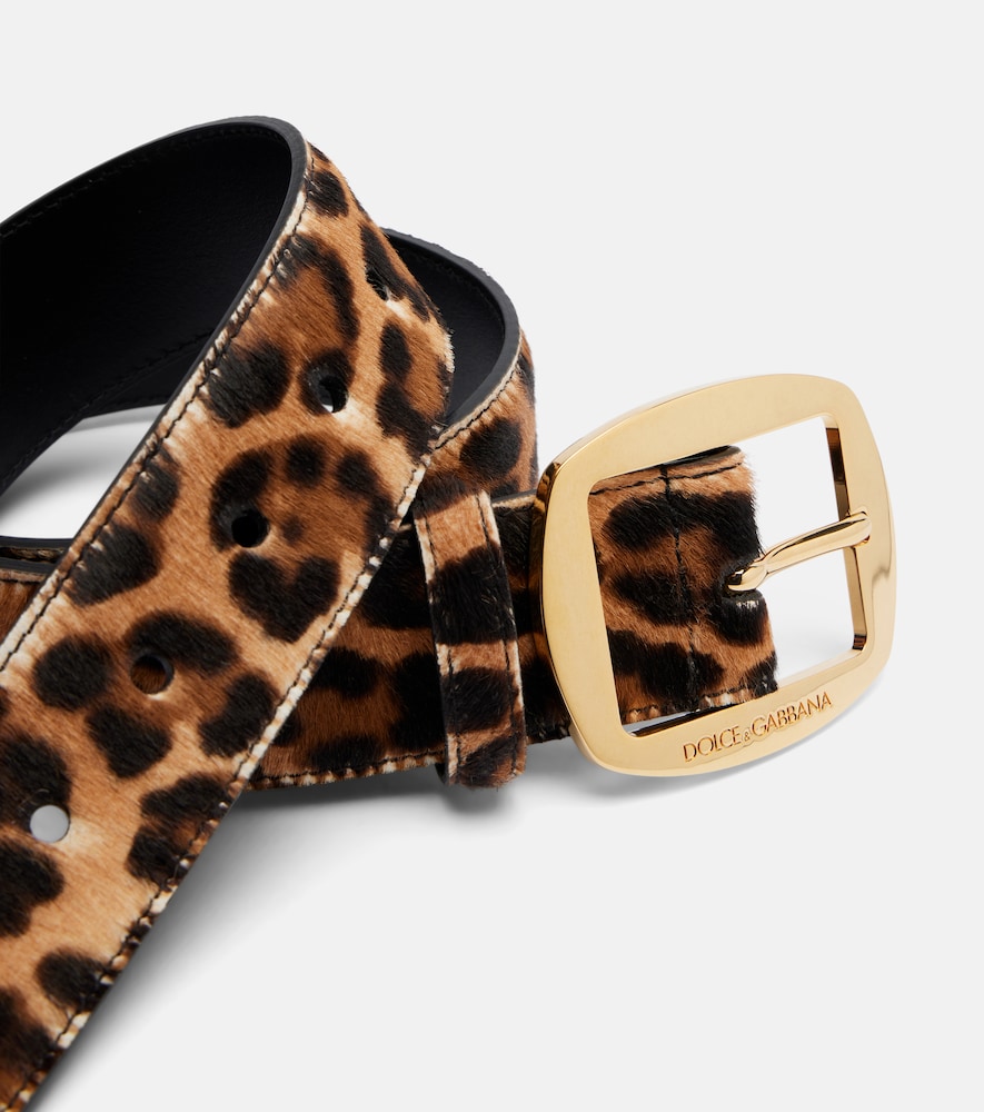  Dolce&gabbana Dolce&gabbana Bedruckter Gürtel Aus Kalbshaar 