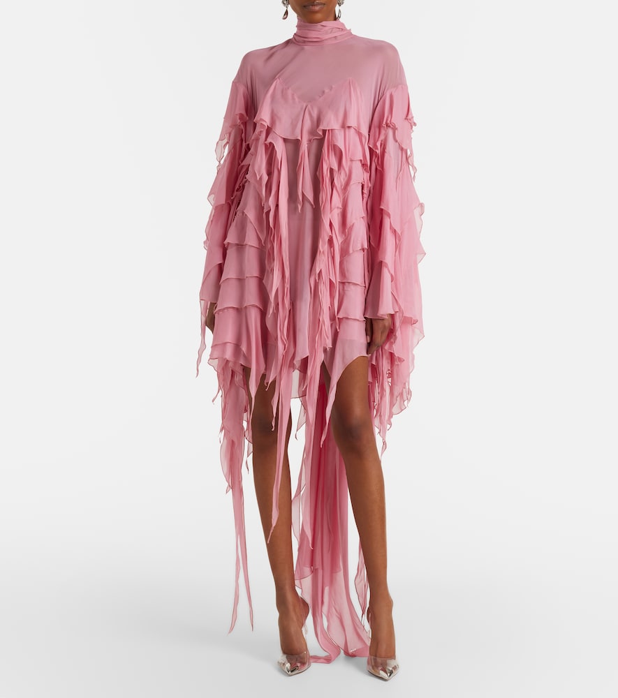  Blumarine Blumarine Tiered Chiffon Minidress 