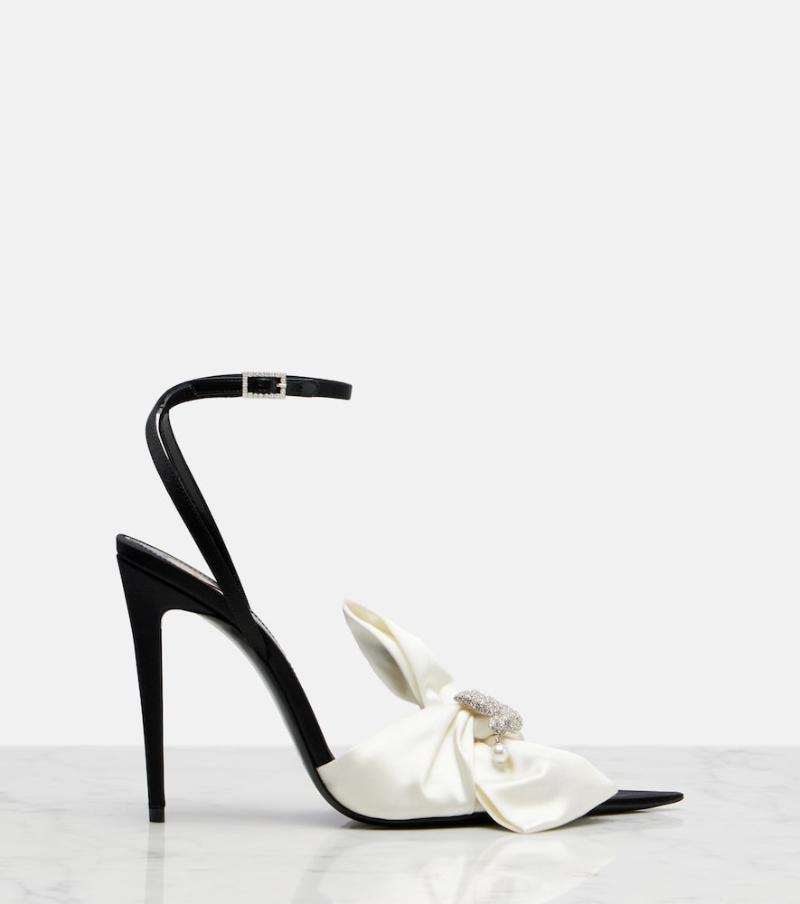  Saint Laurent Saint Laurent Verzierte Sandalen Dove 