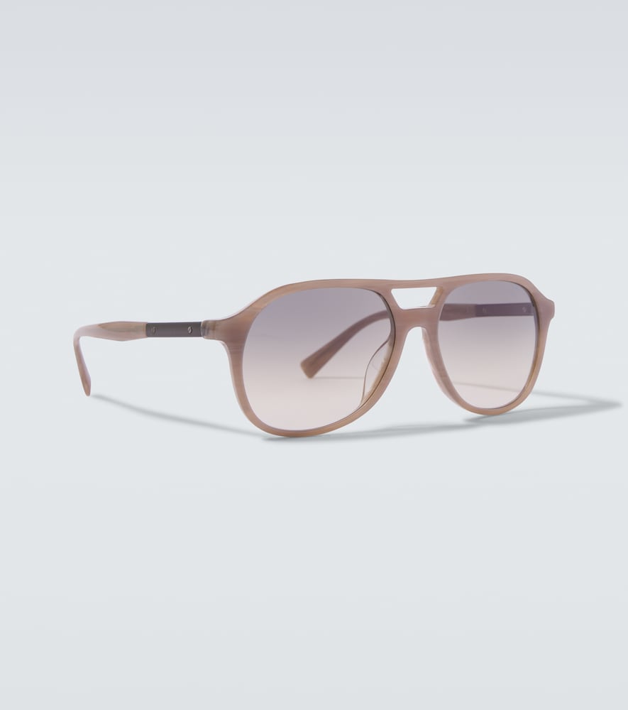  Brunello Cucinelli Brunello Cucinelli Logo Aviator Sunglasses 