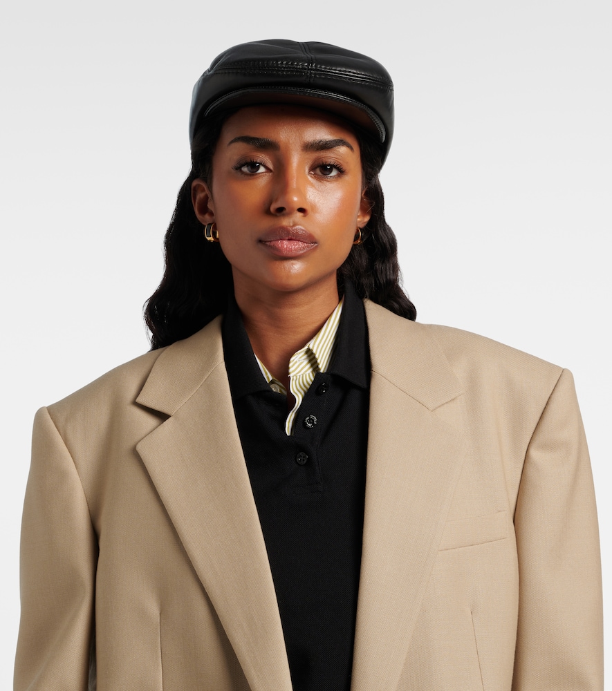 Ruslan Baginskiy Leather newsboy cap