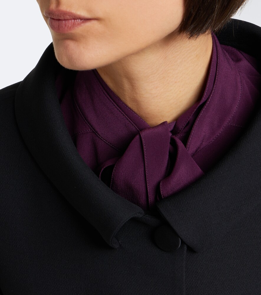 Garavani Crepe Couture Feather-Trimmed Jacket