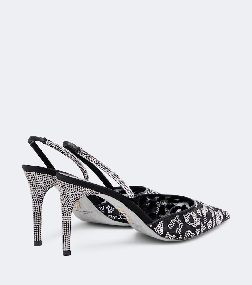 Embellished Mesh Slingback