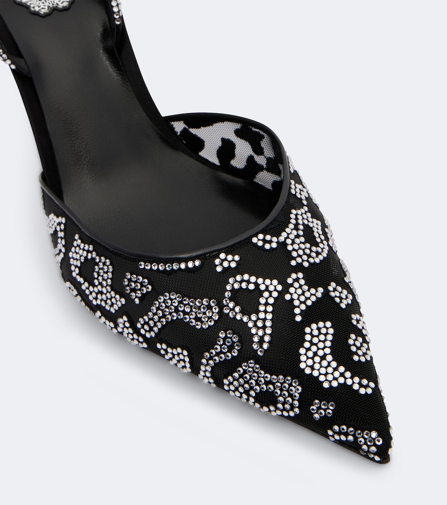 Embellished Mesh Slingback