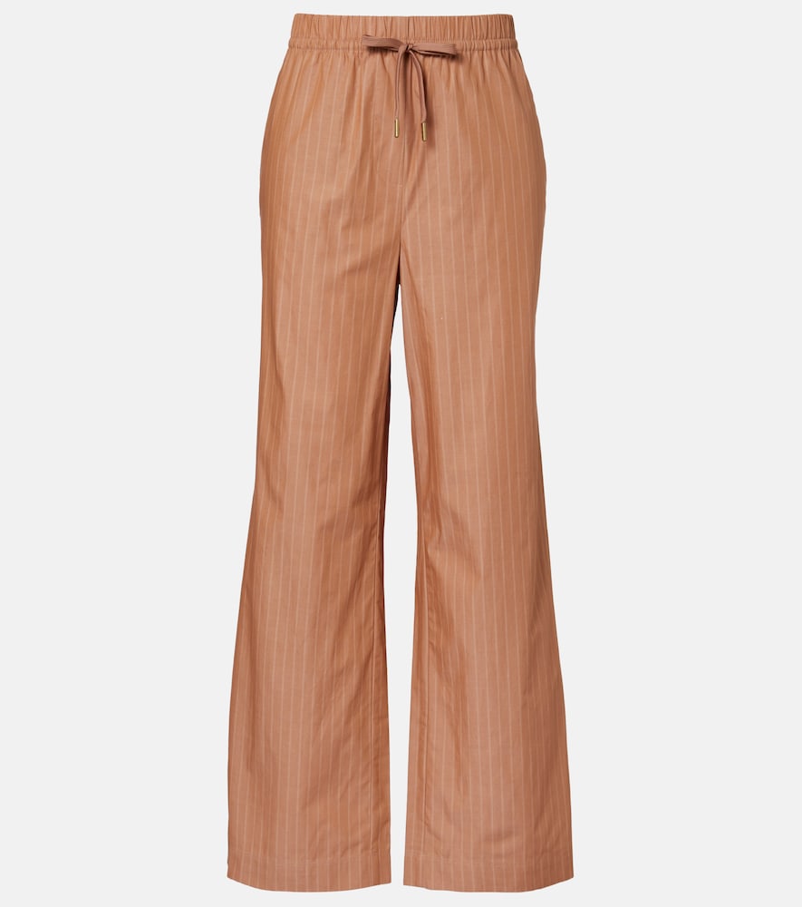 Varley Rowan Pinstripe Cotton Straight Pants