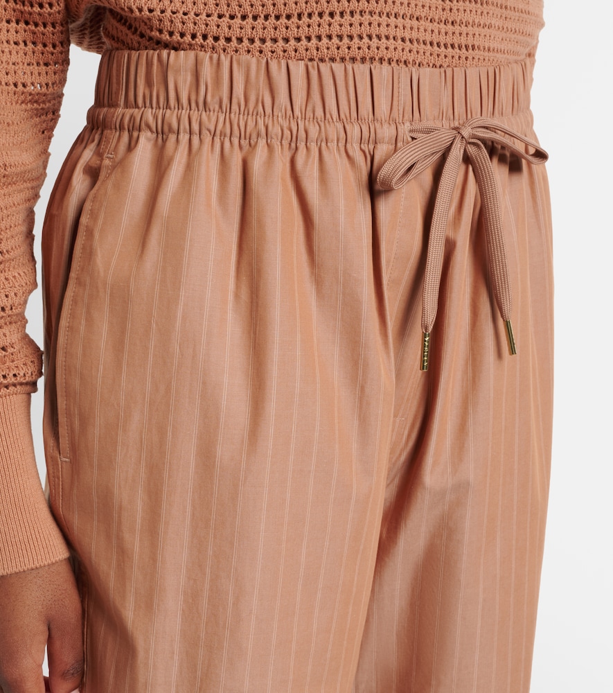  Varley Varley Pantalones Rectos Rowan De Algodón A Rayas 