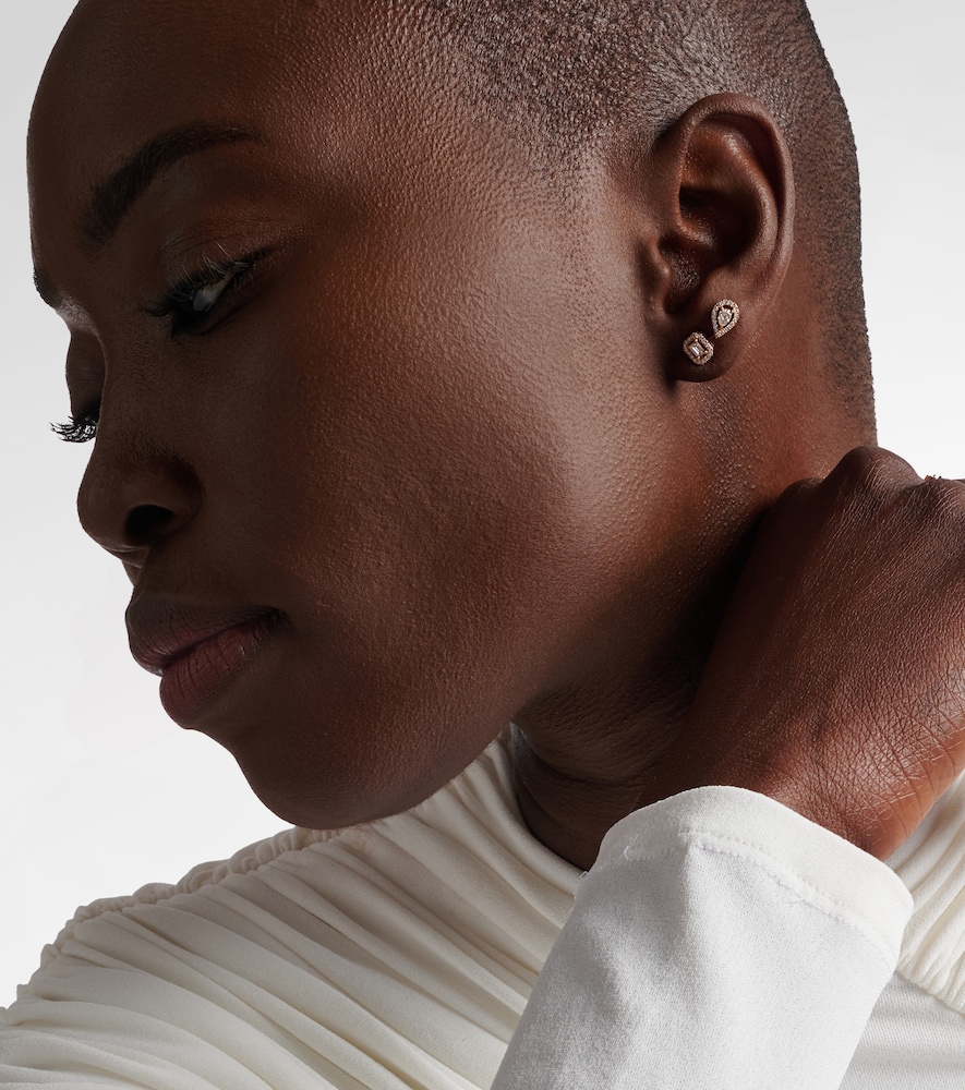  Messika Messika My Twin 1+2 18kt Rose Gold Earrings With Diamonds 