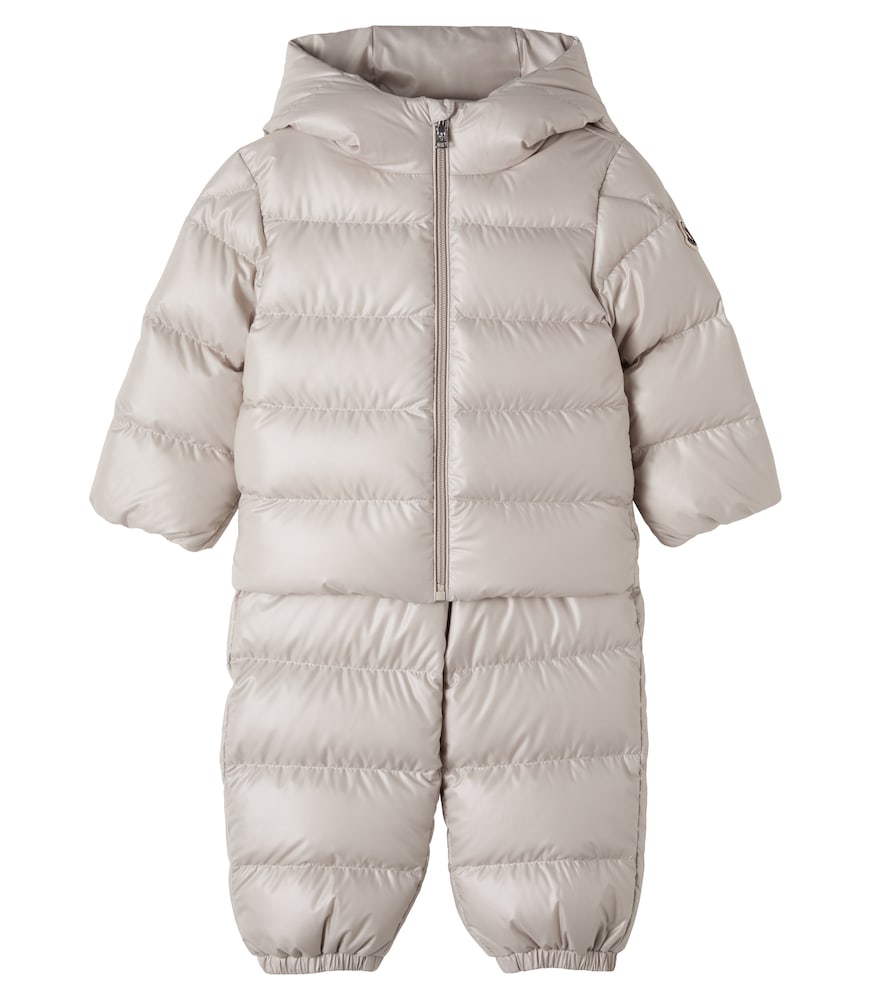 Moncler Enfant Beige Baby Quilted Down Hoodie And Overalls Set M Size 12-18 - Mytheresa