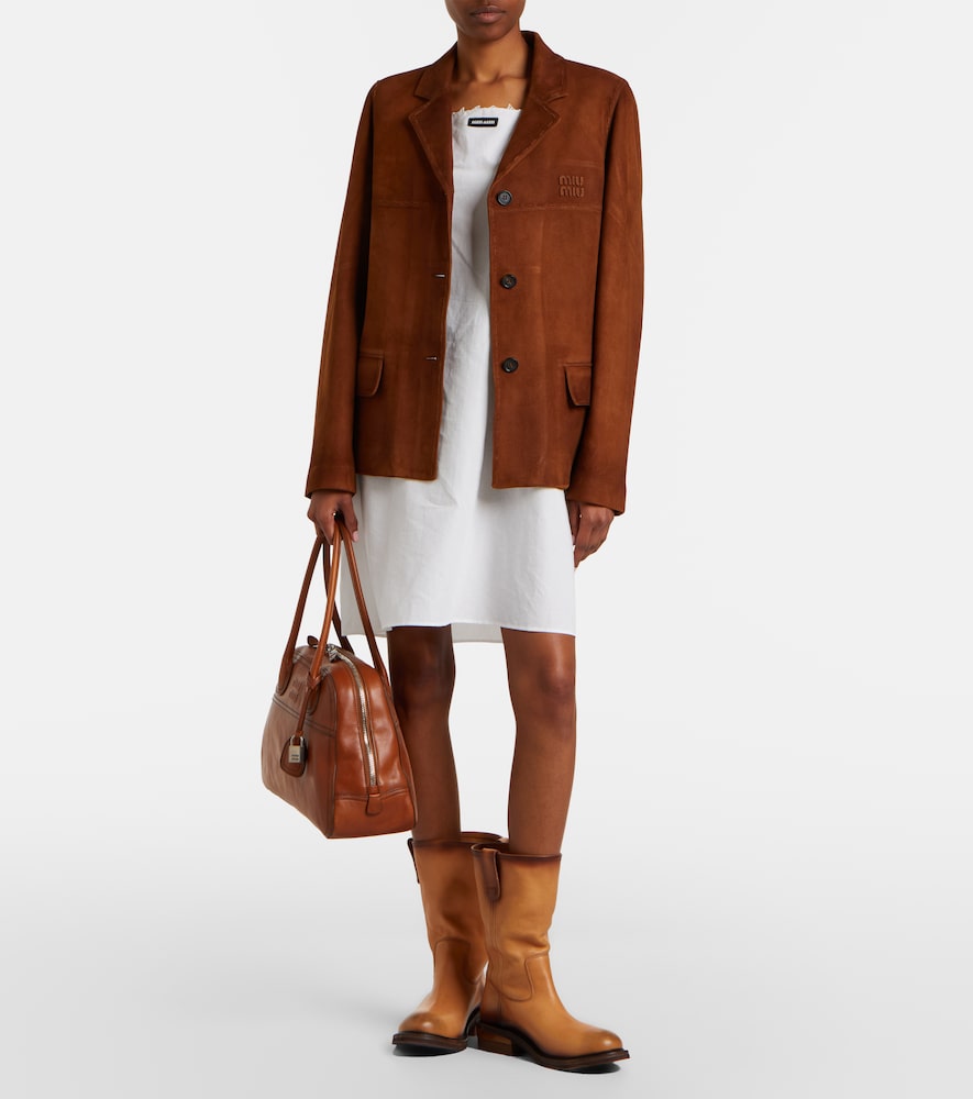  Miu Miu Miu Miu Jacke Aus Veloursleder 