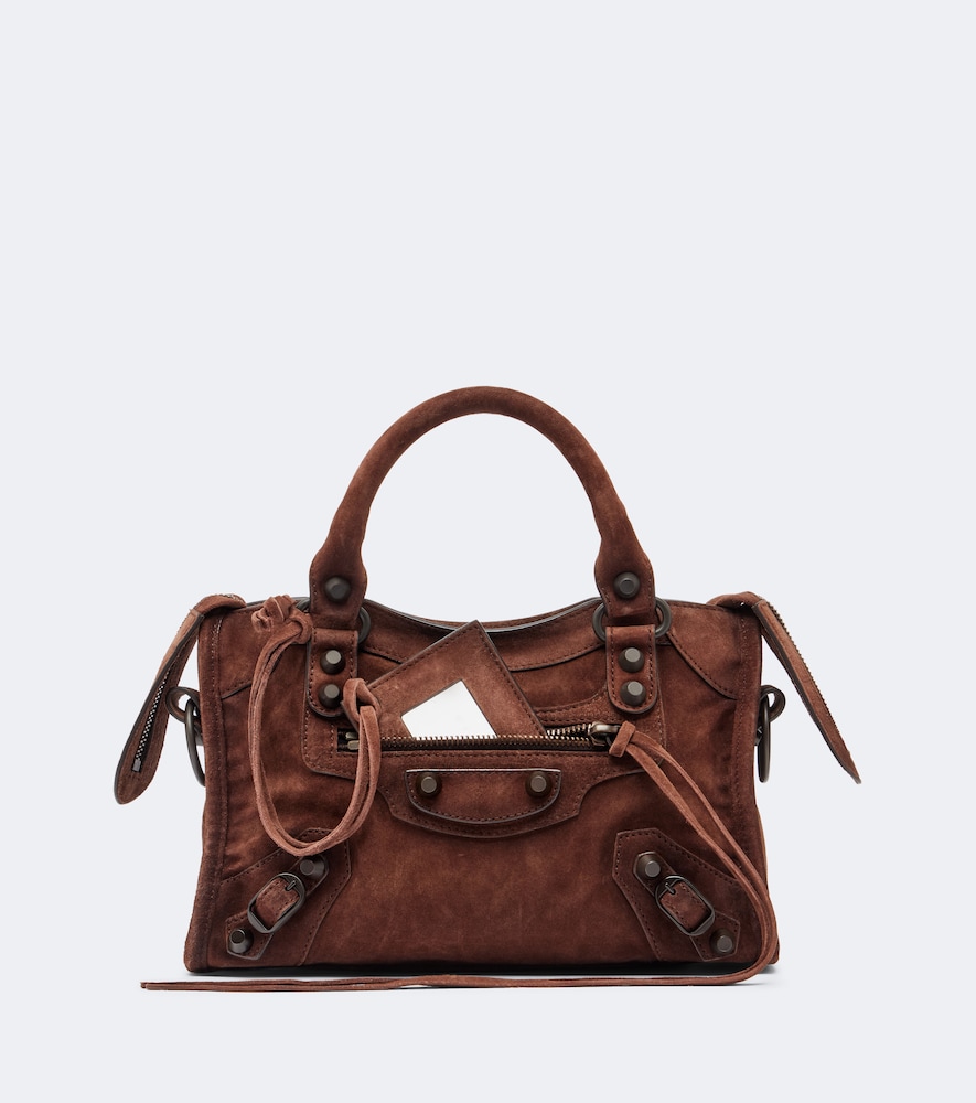 Henkeltasche Le City Mini aus Veloursleder