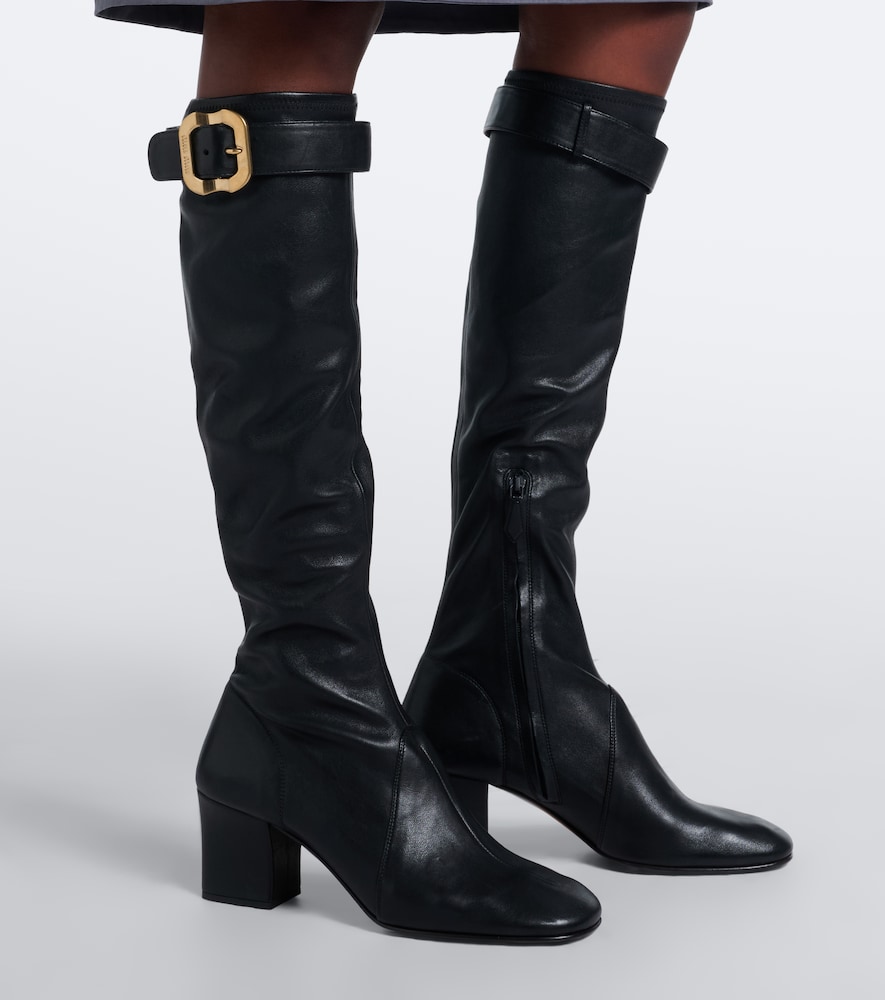 Leather Knee-High Boots