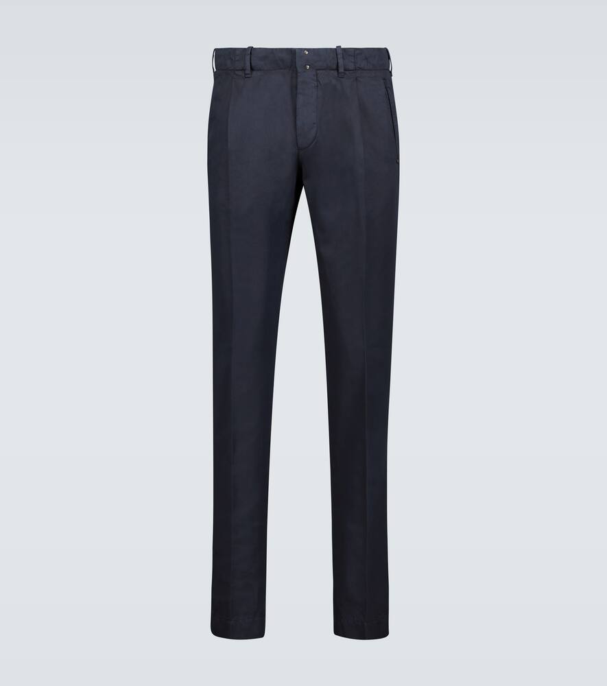 Incotex Cotton linen-blend slim-fit pants