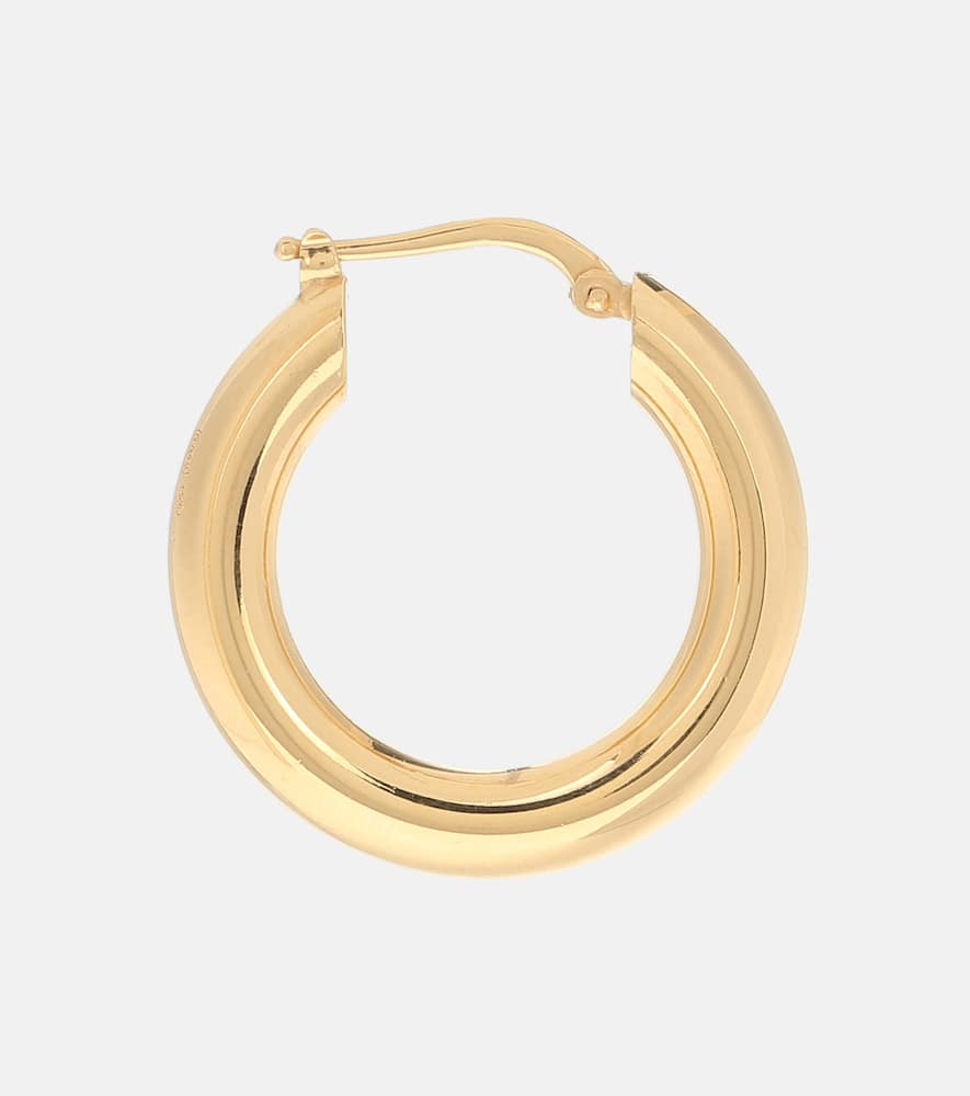 Shop Jil Sander Hoop Earrings In Gold