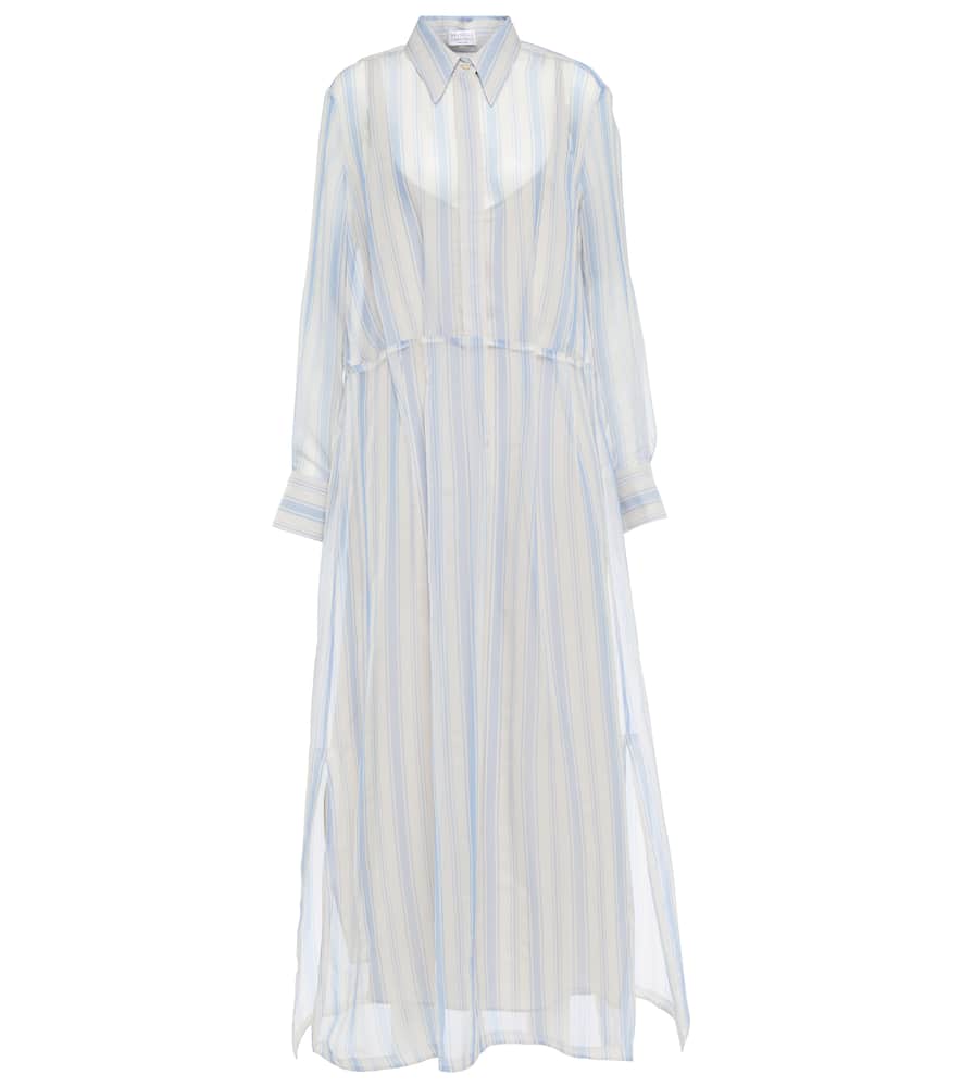 Brunello Cucinelli Striped silk dress