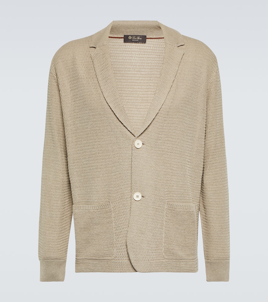 LORO PIANA SILK AND LINEN CARDIGAN