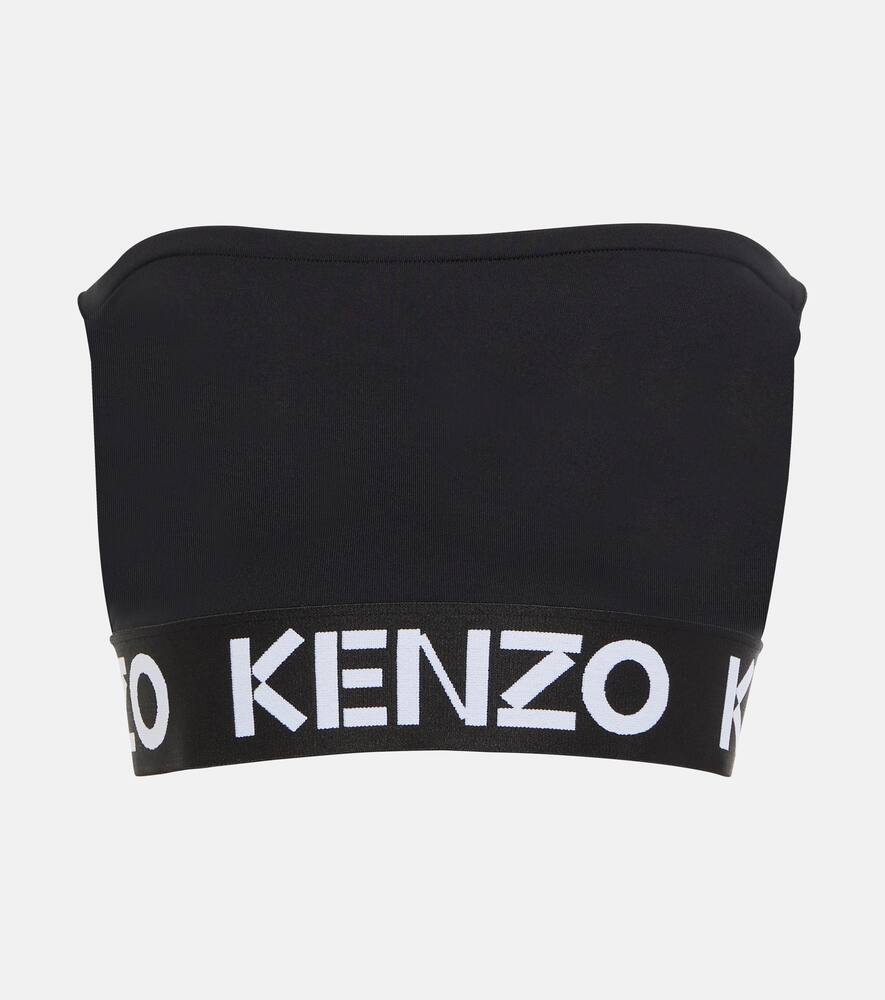 Kenzo Logo strapless crop top