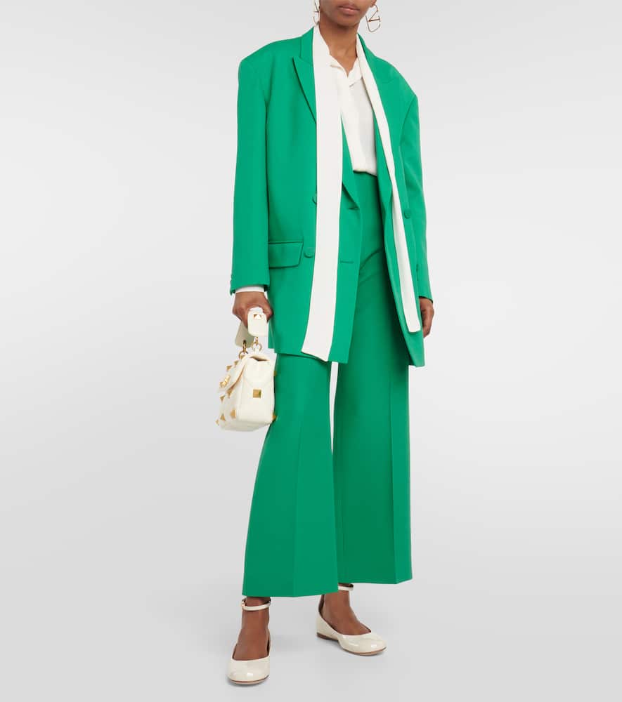 Valentino Tan-go Patent Ankle-strap Ballerina Flats In White