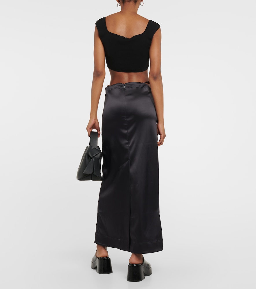  Ganni Ganni Maxirock Aus Satin 