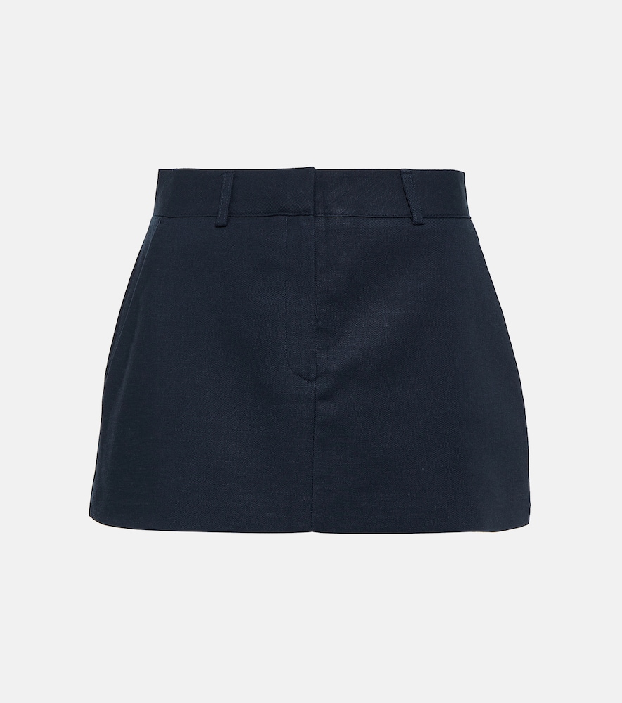 【The Frankie Shop】 Isleポプリンミニスカート The Frankie Shop Isle Linen Miniskirt In Blue | ModeSens