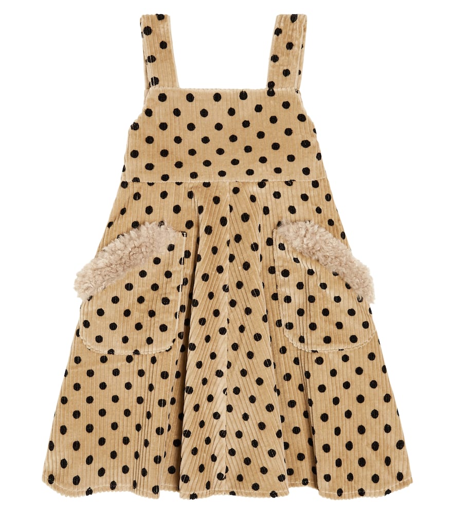 Paade Mode Polka-dot cotton corduroy dress