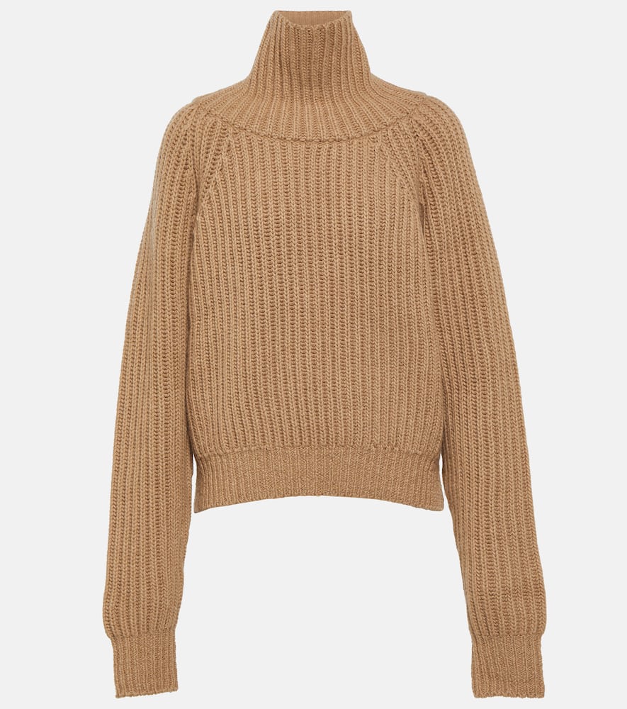 Khaite Lanzino Turtleneck Cashmere Sweater In Beige