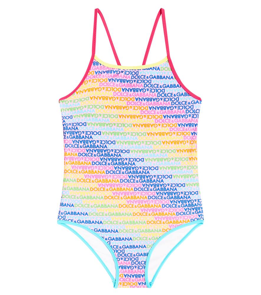 Dolce & Gabbana Kids Logo printed swimsuit