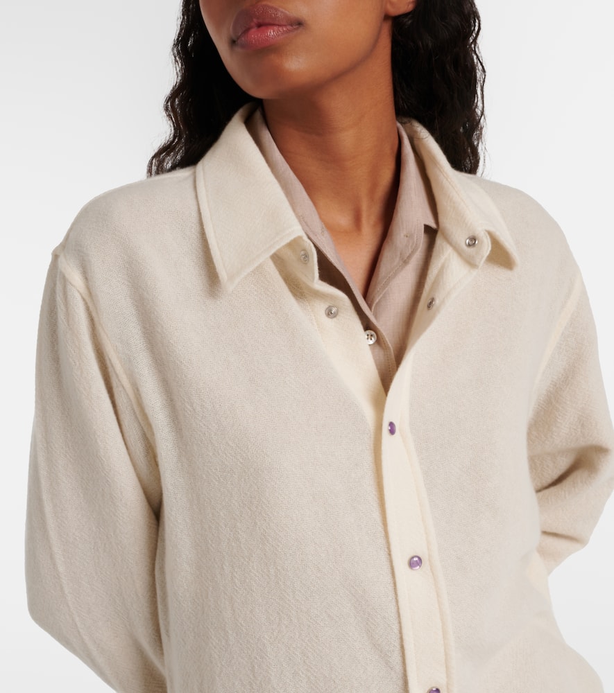 Shop God's True Cashmere Cashmere Shirt In White