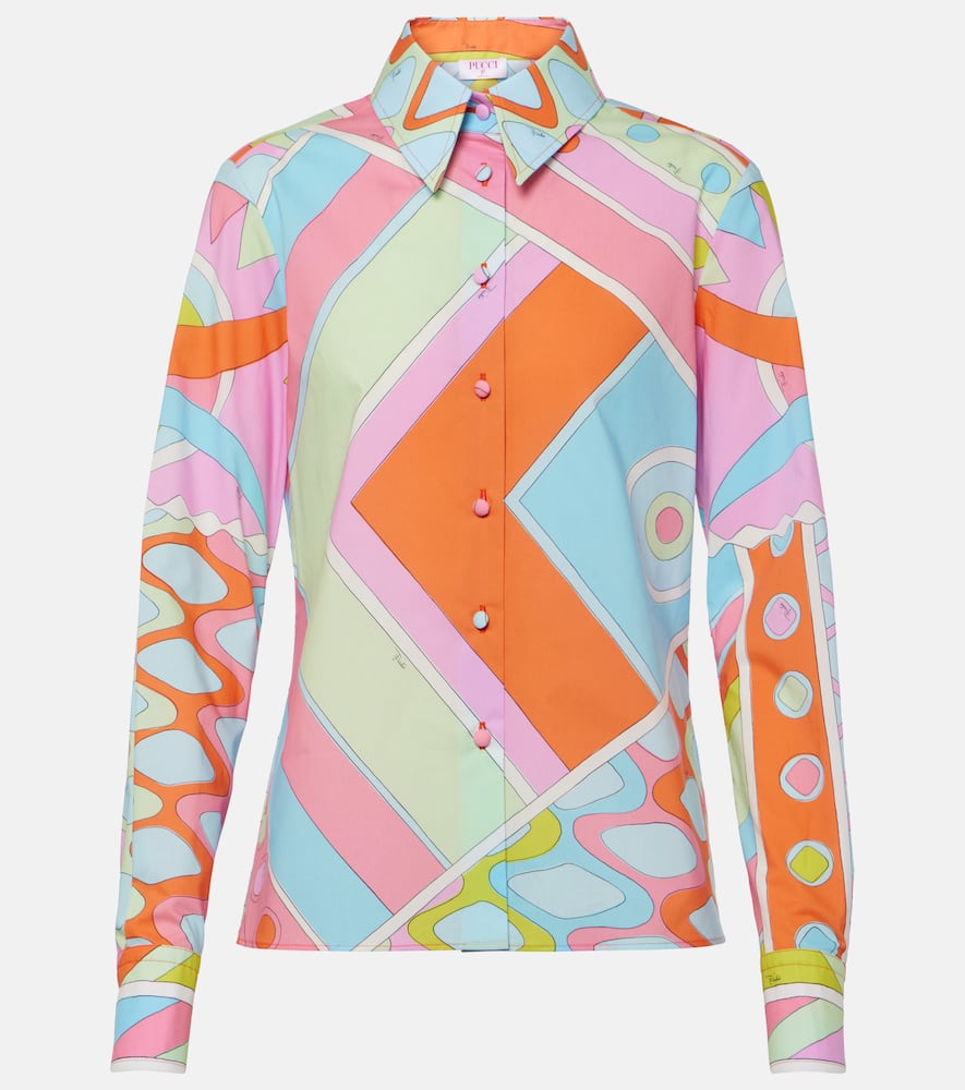 Shop Pucci Vivara Cotton Shirt In Multicoloured