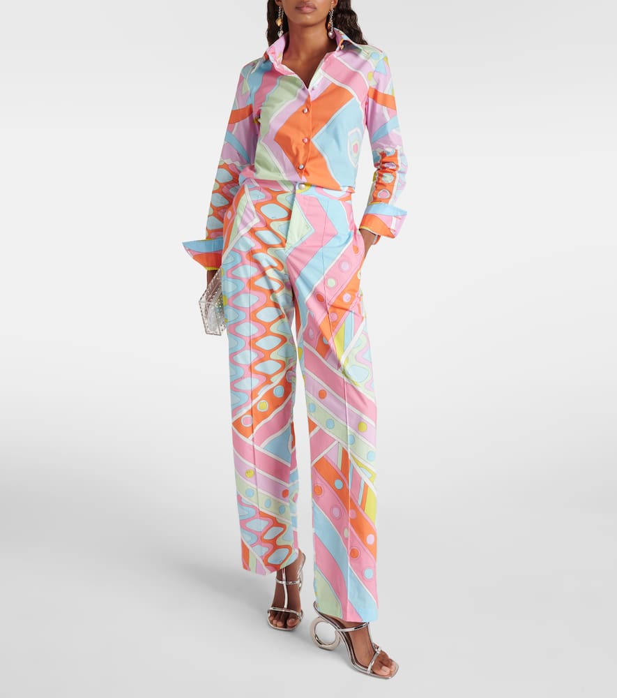 Pucci Vivara-print Cotton Shirt In Multicoloured