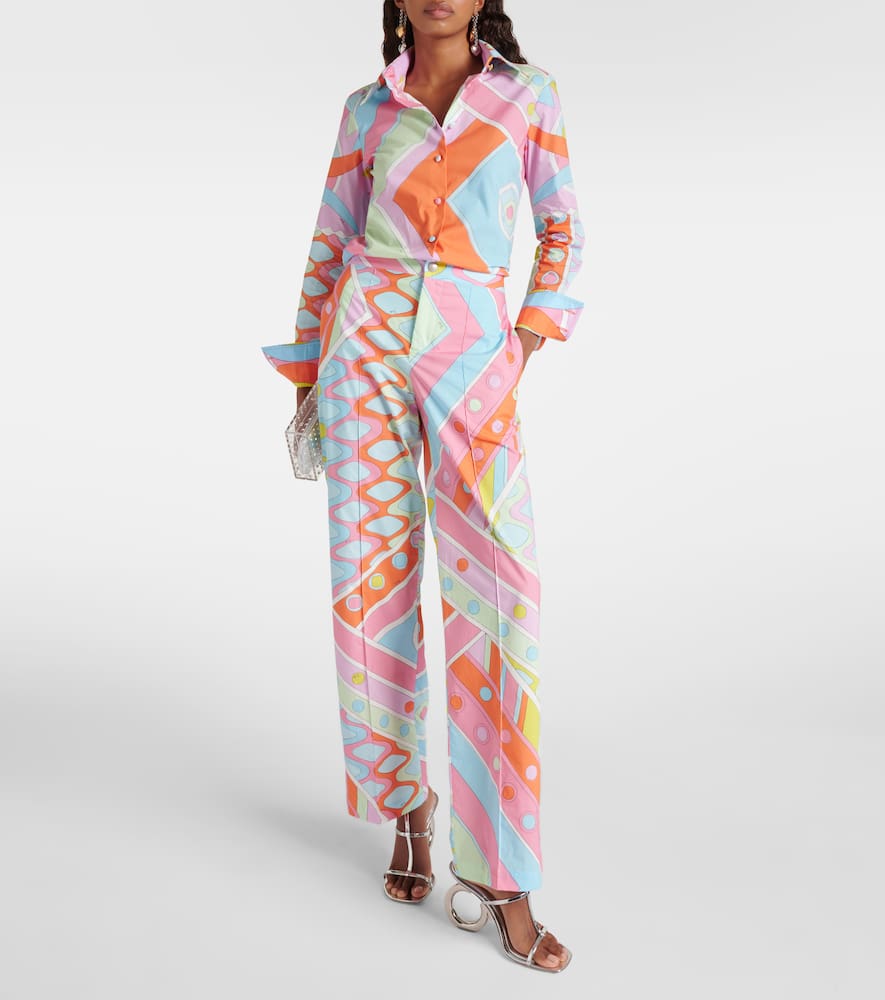 Shop Pucci Vivara Cotton Shirt In Multicoloured