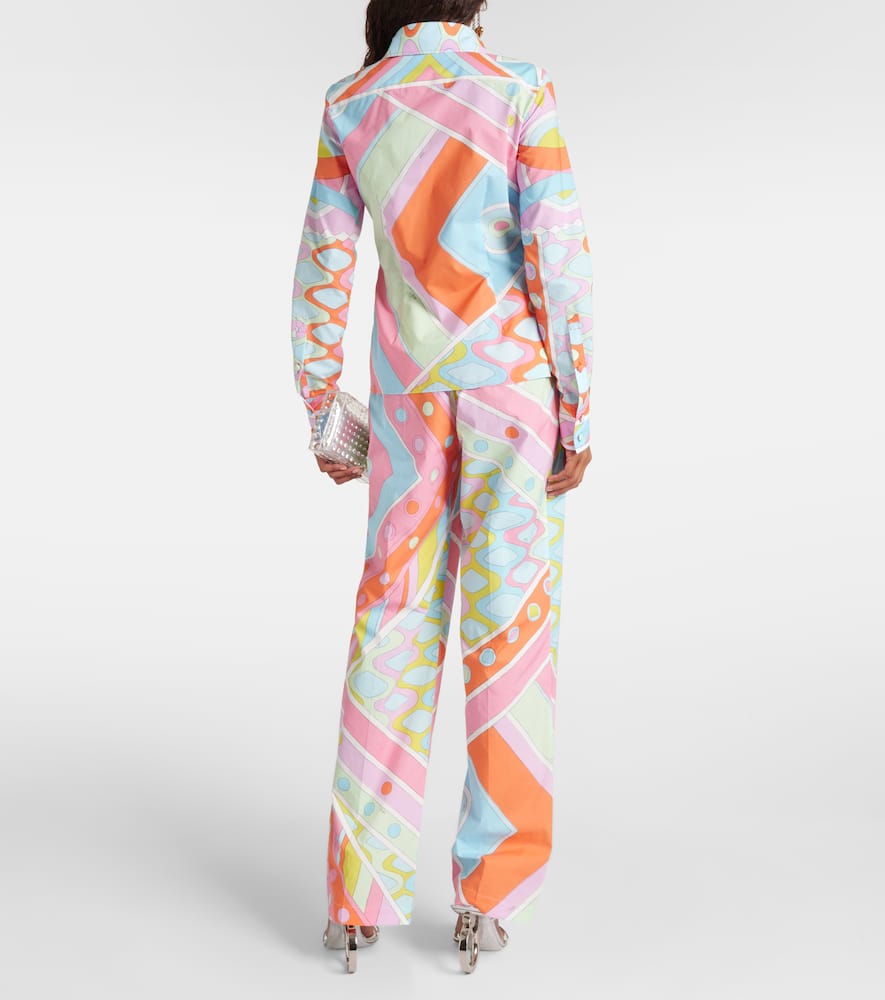 Pucci Vivara-print Cotton Shirt In Multicoloured
