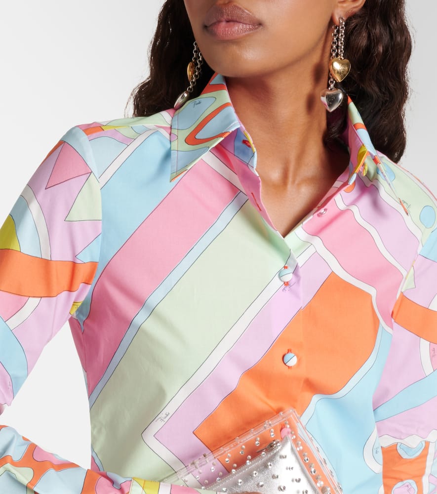 Shop Pucci Vivara Cotton Shirt In Multicoloured