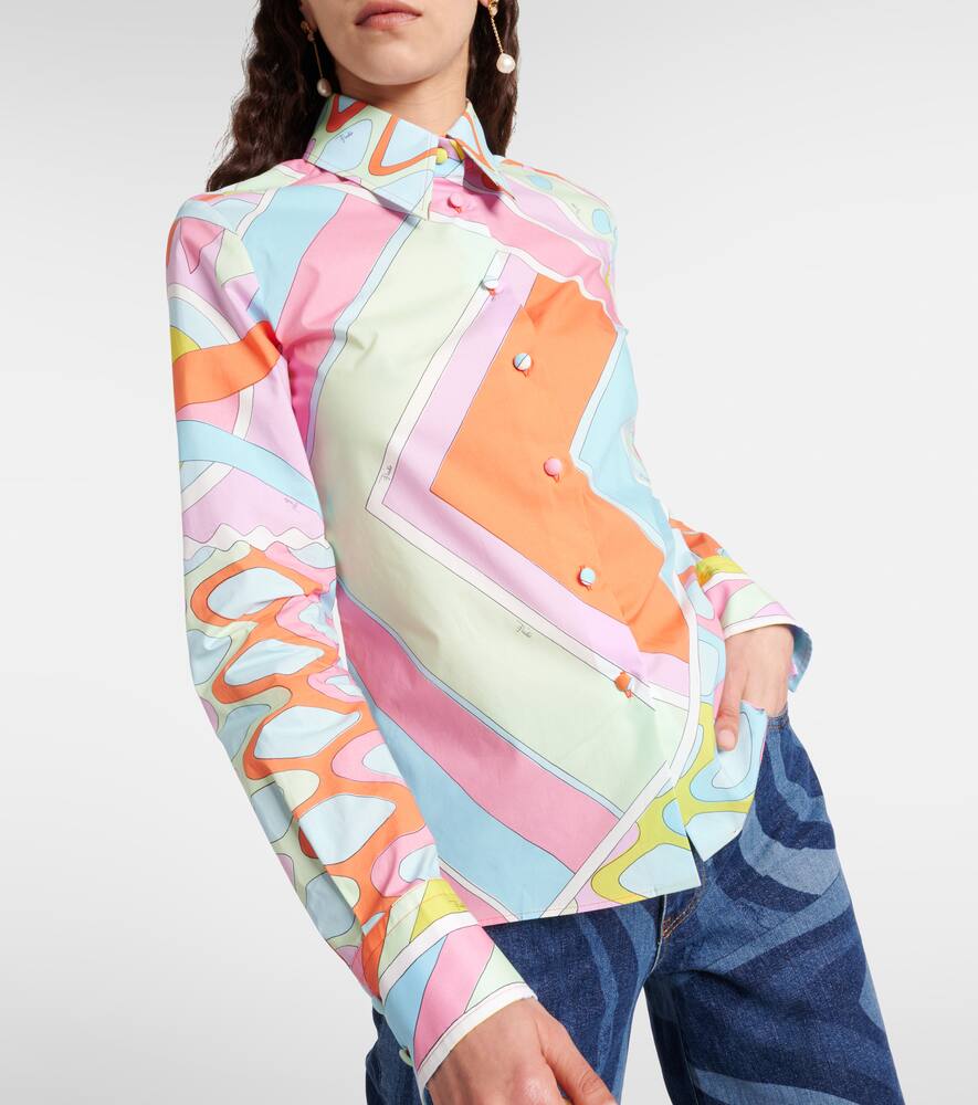 Shop Pucci Vivara Cotton Shirt In Multicoloured