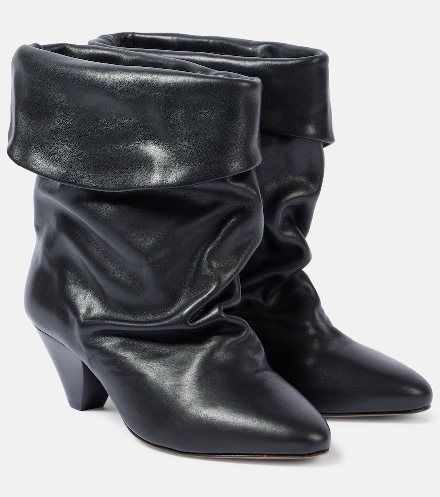 ISABEL MARANT RYSKA LEATHER ANKLE BOOTS