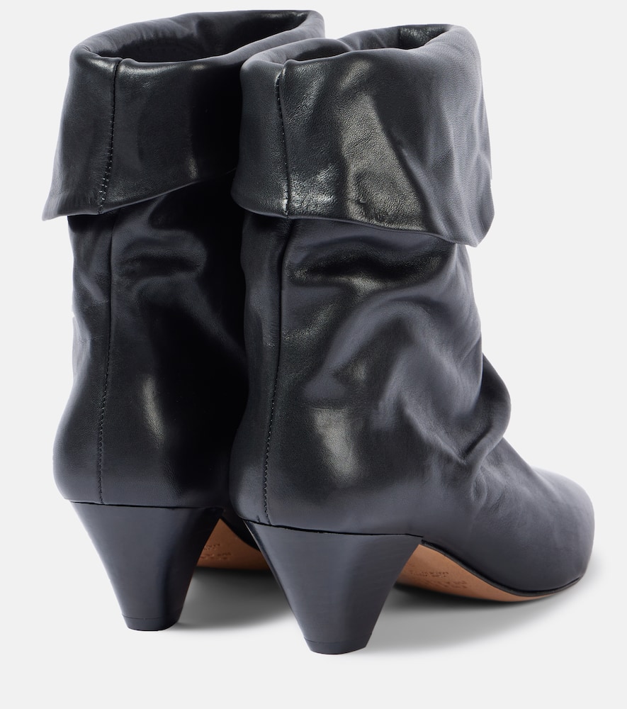 ISABEL MARANT RYSKA LEATHER ANKLE BOOTS