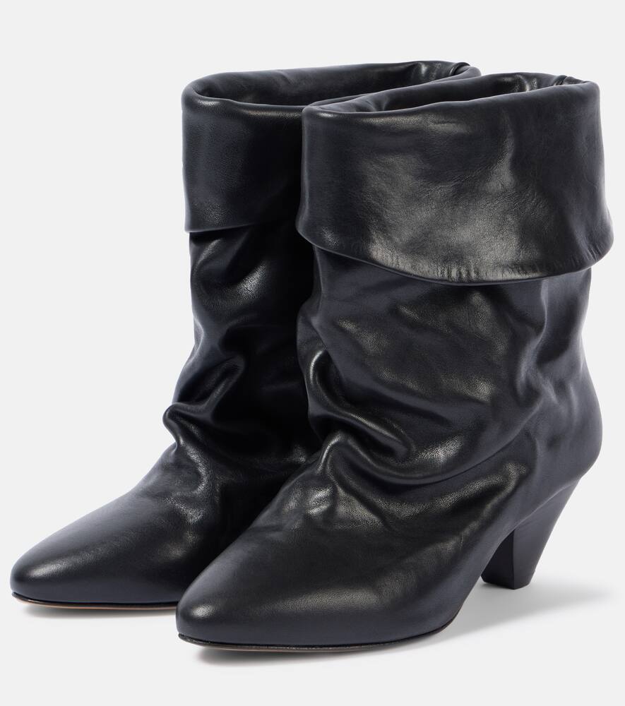 ISABEL MARANT RYSKA LEATHER ANKLE BOOTS