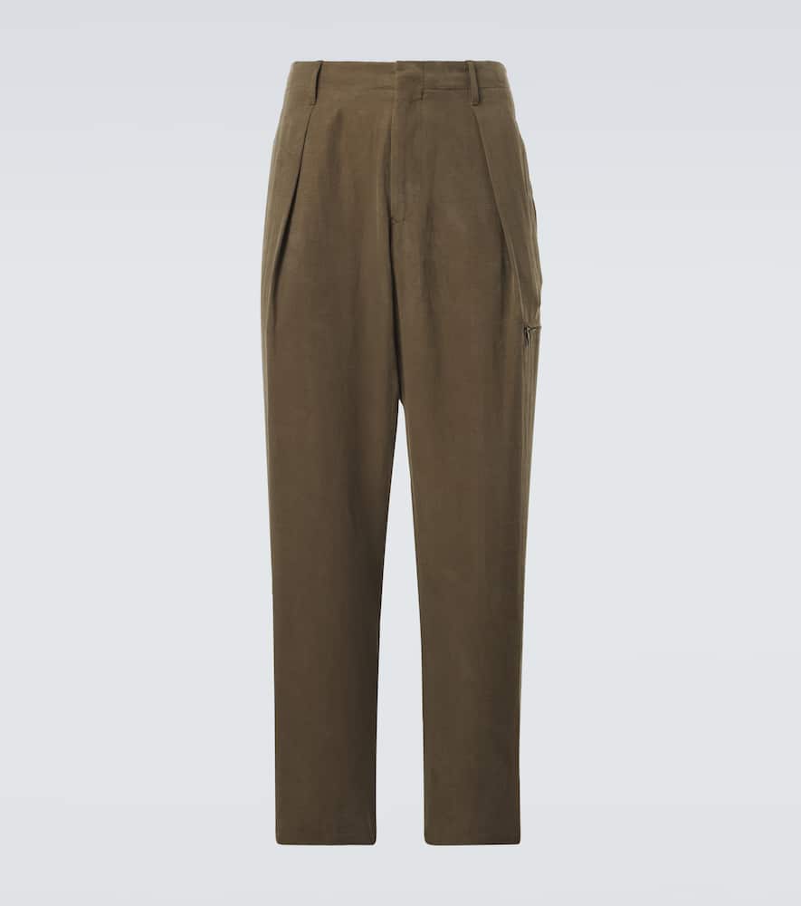 Giorgio Armani Linen-blend tapered pants
