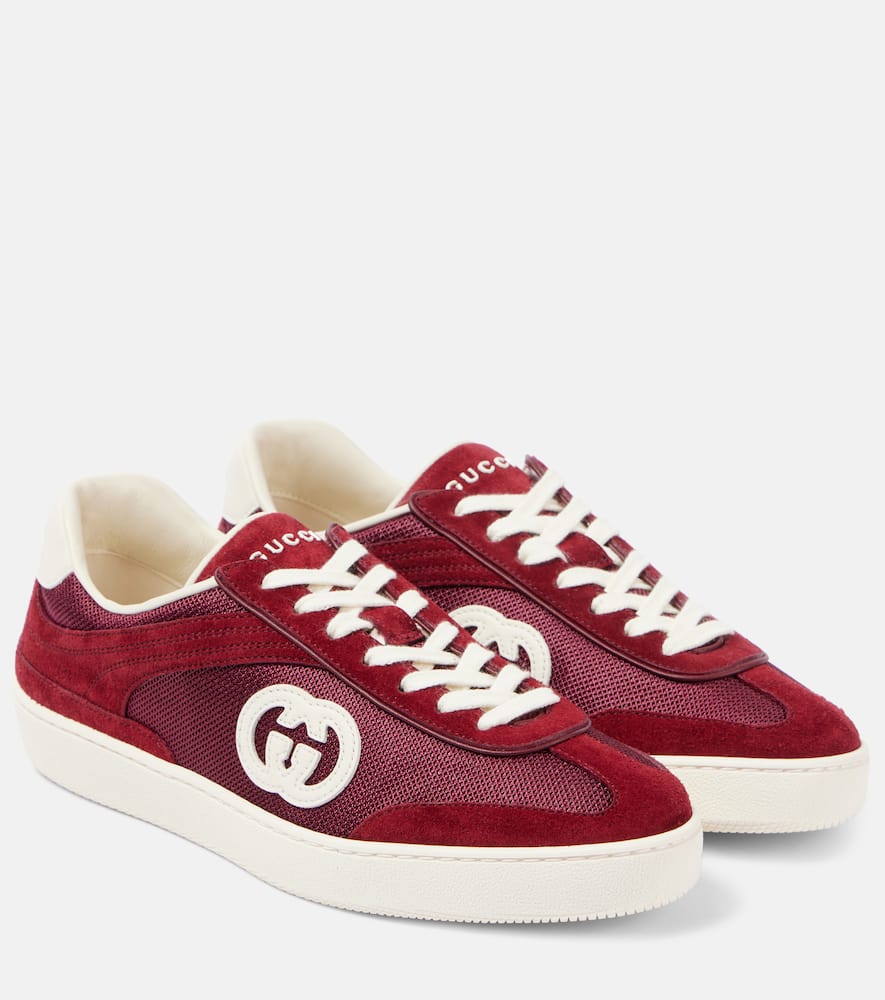 GG suede-trimmed sneakers