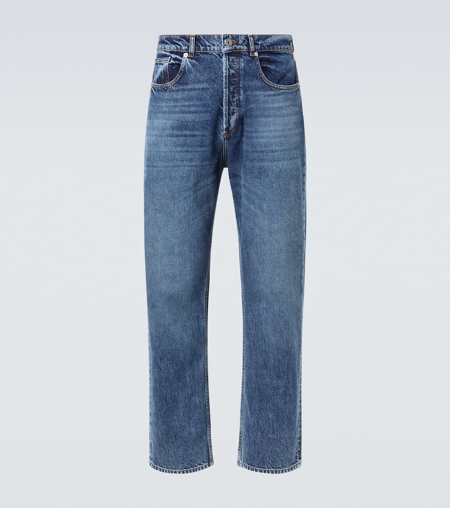 Jw Anderson Mid-rise Straight Jeans In Blue