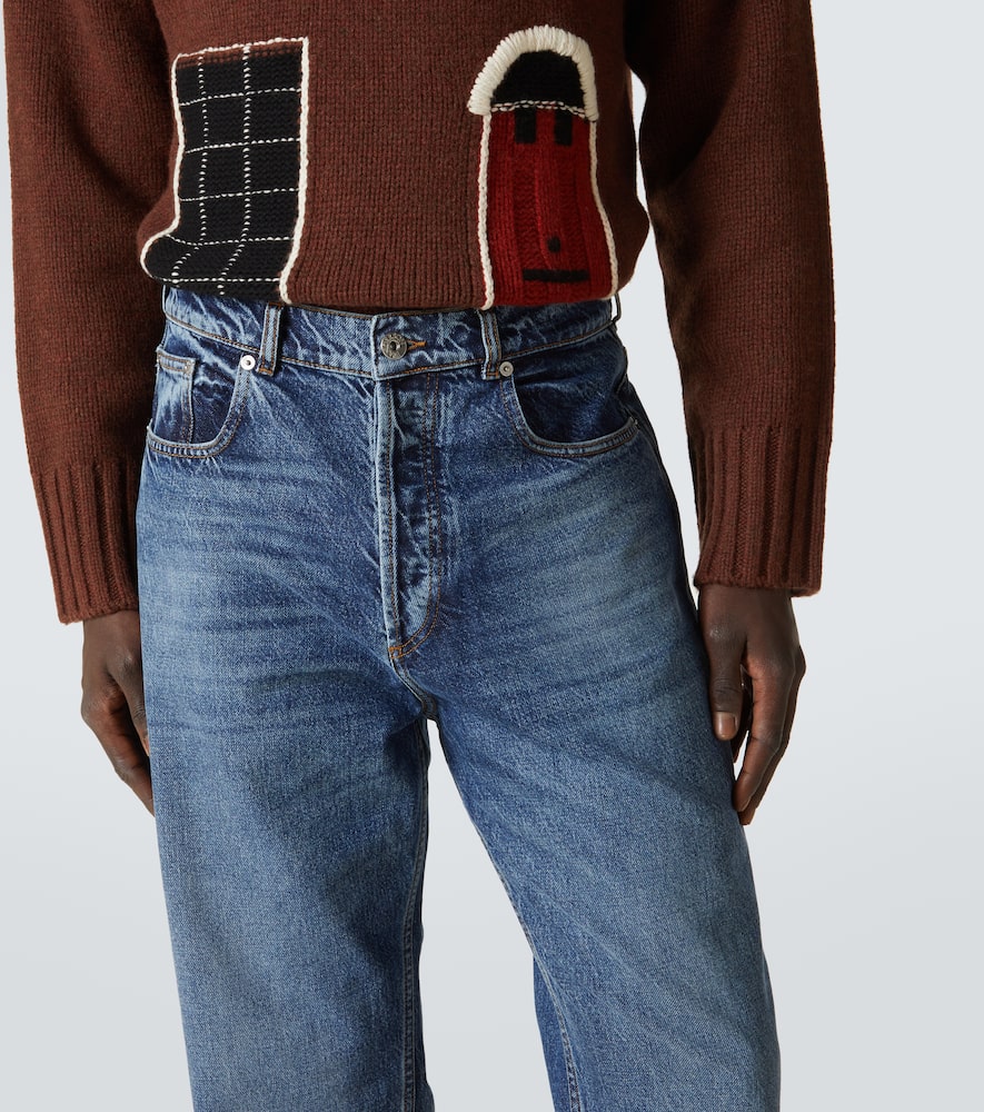 Jw Anderson Mid-rise Straight Jeans In Blue