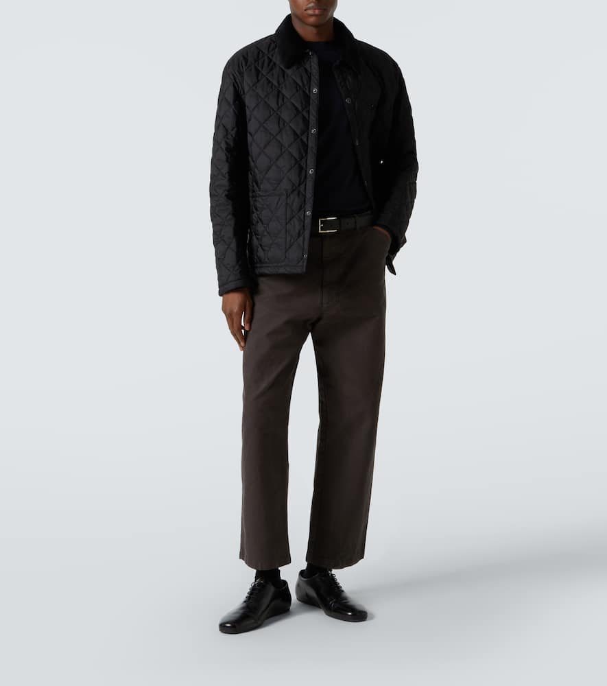 Prada Logo Patch Silk Crewneck Sweater In Black