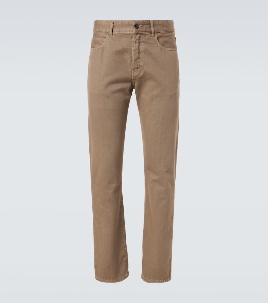 The Row Carlisle Mid-rise Slim Jeans In Beige